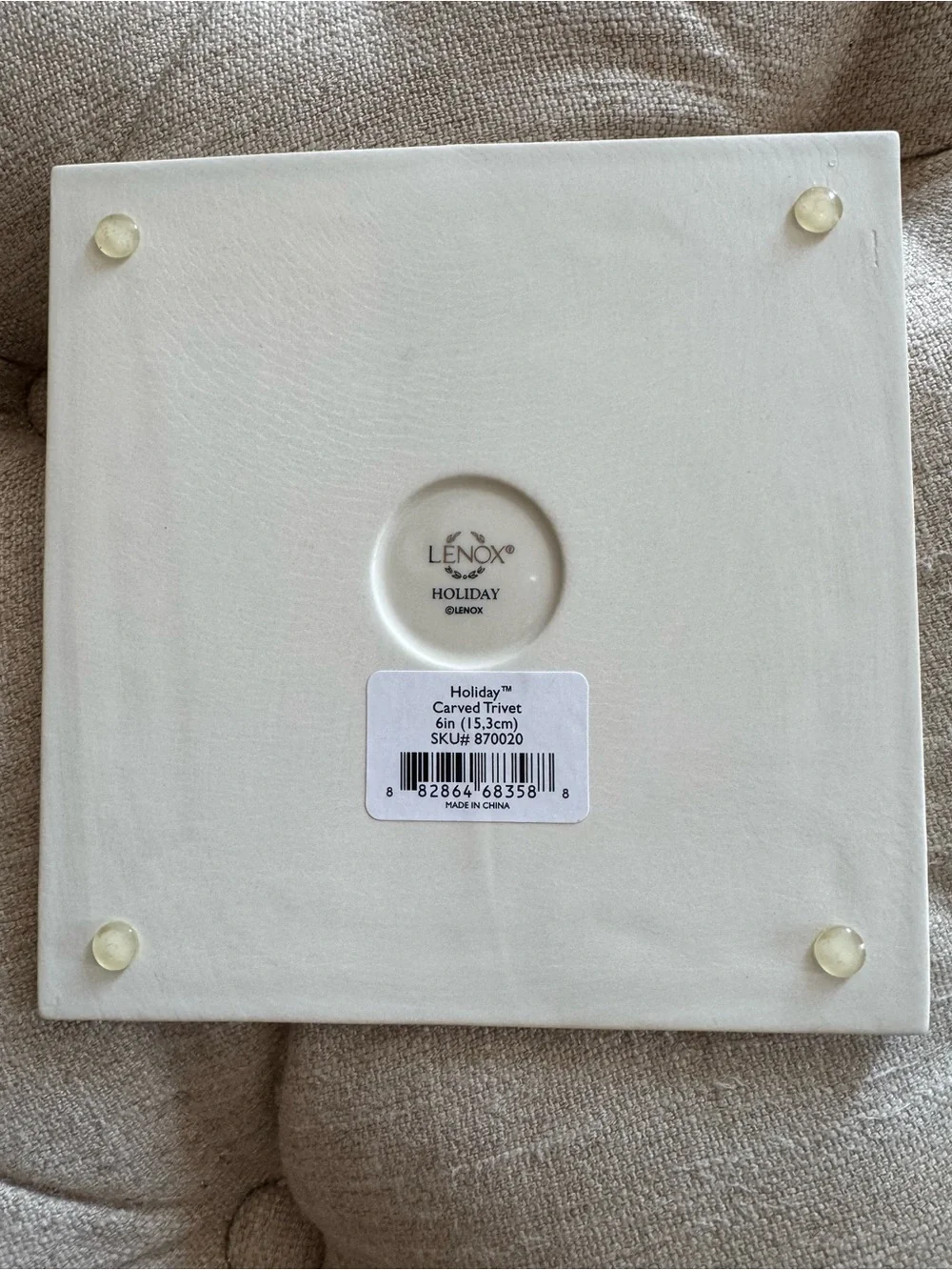 Lenox Holiday Carved Trivet NIB
